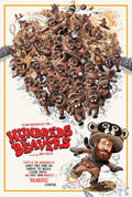 Hundreds of Beavers poster with beaver swarm, panda, and man holding a bowl; title text