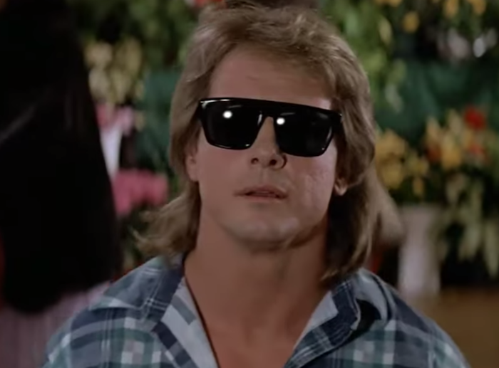 Obey sunglasses with black frame and dark rectangular lenses
