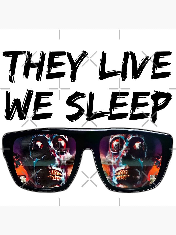 Obey glasses with black frame and colorful skull-pattern lenses